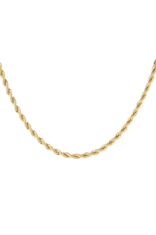 Unisex Χοντρή Κοντή Αλυσίδα - Χρυσή, 4.5mm