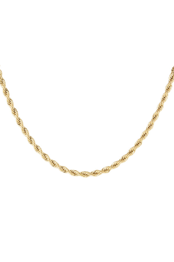 Unisex Χοντρή Κοντή Αλυσίδα - Χρυσή, 4.5mm