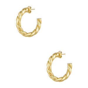 Σκουλαρίκια Twisted Basic Small - Χρυσό Χρώμα