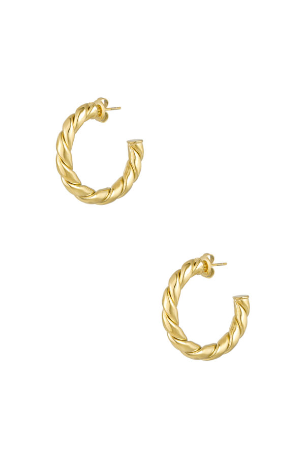 Σκουλαρίκια Twisted Basic Small - Χρυσό Χρώμα