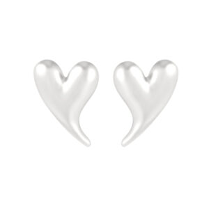 Σκουλαρίκια Curvy Love - Ασημί Χρώμα