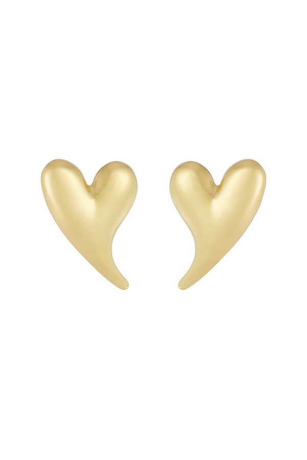 Σκουλαρίκια Curvy Love - Χρυσό Χρώμα