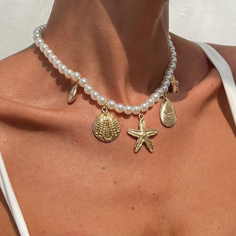 Oceanic Vibes Χάντρινο Κολιέ