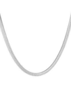 Unisex Αλυσίδα Λαιμού Flat Silver