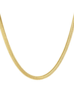 Unisex Αλυσίδα Λαιμού Flat Gold